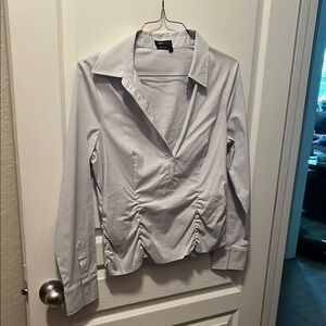 BCBGMaxAzria Light Gray Blouse